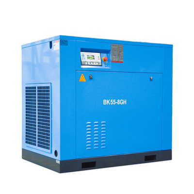 55KW 75HP 8bar Industrial Screw Air Compressor 350cfm Asynchronous Direct Drive